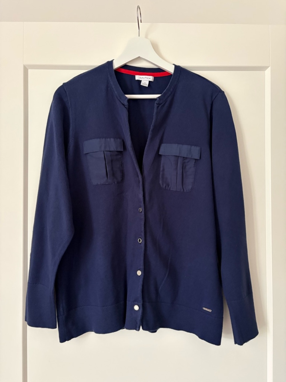 Nautica Navy Cardigan with Silver Buttons